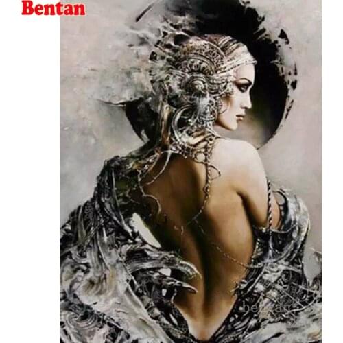 5D Diamond Painting African woman body art Full Drill Round square Diamond Embroidery Handcraft Kit Picture Diamond mosaic gift