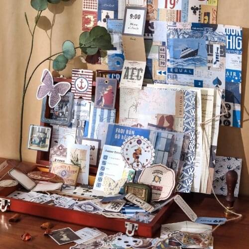 88pcs/bag Retro Mix material pack Material Paper Junk Journal Planner Scrapbooking Vintage Decorative DIY Craft Paper