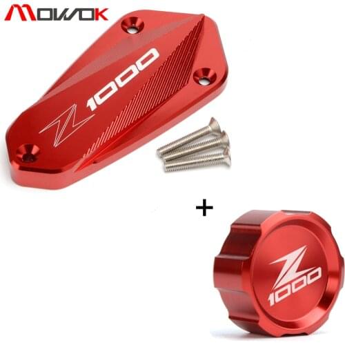 For Kawasaki Z1000 2010-2020 2019 2018 Hot Sale Motorcycle CNC Aluminum Rear & Front Brake Fluid Reservoir Cap Cylinder cover