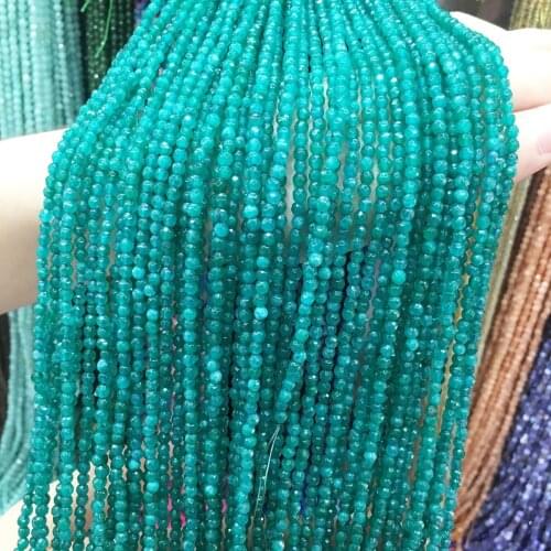 Natural Stone Beads Faceted Scattered Beads 3mm for Jewelry Making Supplies DIY Necklace Bracelet Accessories Loose Beads (38cm)