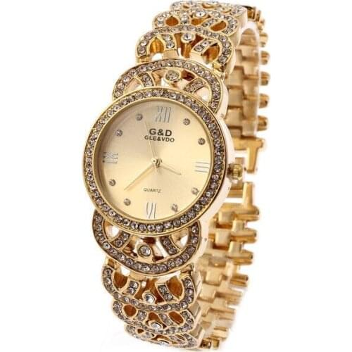 G&D Fashion Casual Ladies Steel Band Bracelet Watch Explosive Quartz Watch Japanese Movement Diamond Ladies Watch