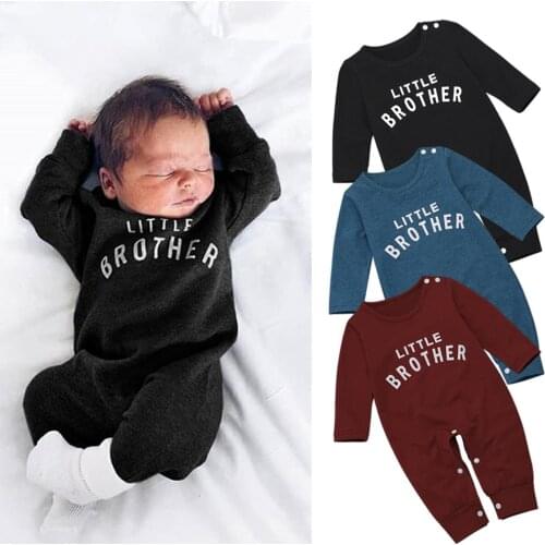Baby Clothes For Baby Romper Newborn Infant Baby Boy Girl Button Letter Romper Jumpsuit Playsuit Clothes Casual Outfits 0-18M