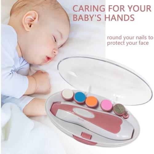 Electric Baby Nail File Trimmer Manicure Toddler Toes Trim Nails Polish Care Set Nail Clippers For Infant Toddler Kids Women