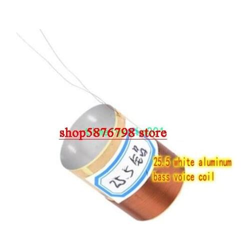 2pcs 25.5mm 8Ω white aluminum woofer Voice Coils round wire Audio Speaker coil