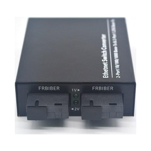 Ethernet Switch Converter 2-Port 10/100/1000Base-Tx to 2-Port 1.25G Base-Fx Single Mode Dual Fiber 20km 1310nm AC power supply