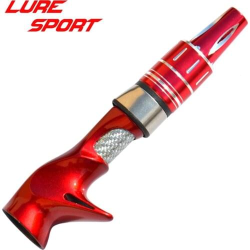 LURESPORT 2pcs Red paint 16 ACS Reel Seat Aluminum Cap Nut Rod Building Component Reel Seat Repair rod DIY Accessory