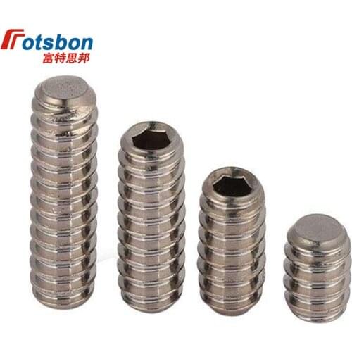 M8 Hex Socket Grub Screw Hexagon Socket Set Screws with Flat Point Stainless Steel Vis Inoxydable Rvs Inox Vida DIN913 ISO4026