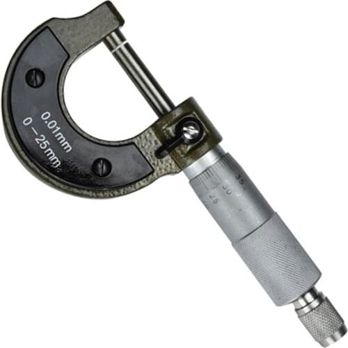 Outside Micrometer 0-25mm 0.01mm Caliper Thickness Gauge Precise Metal Metric Measuring Analysis Tools for Machinists Jewelers