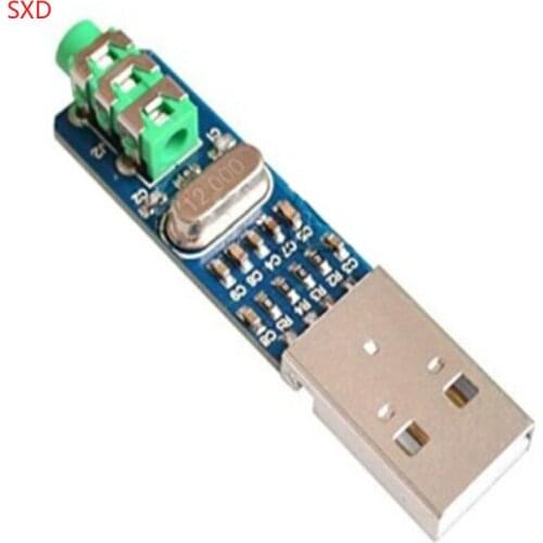 5pcs Mini USB DAC decoder PCM2704 USB sound card analog DAC decoder board