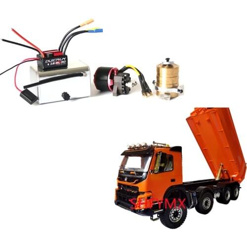 1/14 Rc Trucks Model Hydraulic Lift Oil Cylinder/Pump/ESC/Fuel Tank For Tamiya Dump Truck Trailer Tipper Benz Acros 3348 VOLVO16