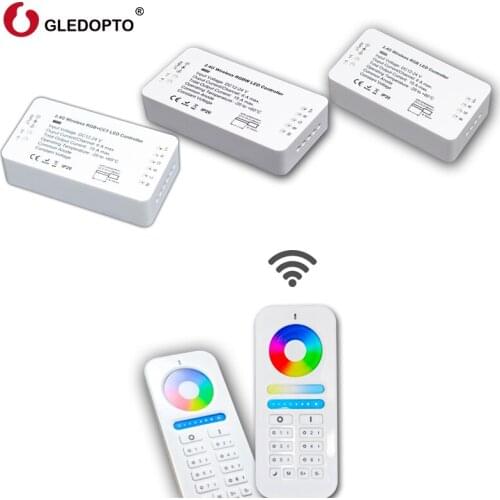 Not zigbee) 2.4GHz RF Led Controller Wireless RGB RGBW RGB+CCT Controller DC12/24V led strip controller wifi 8zone remote
