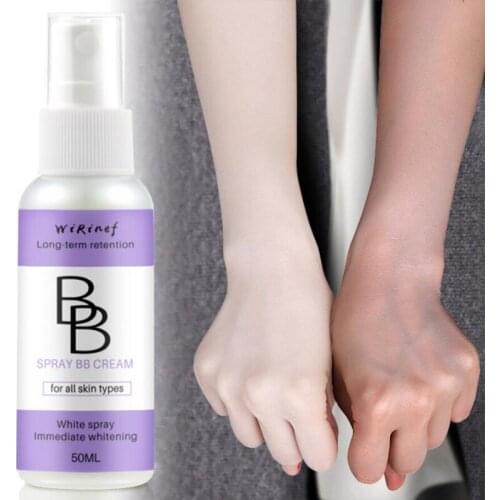 50ML Nicotinamide Spray BB Cream Concealer Brighten Whitening Moisturizing Base Face Foundation Makeup Beauty Skin Care