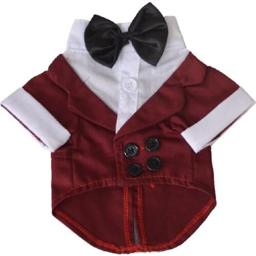 Dropshipping Pug Clothes Schnauzer French Bulldog Clothing Dog Wedding Suit Tuxedo English Bulldog Pit Bull Terrier Costume Coat