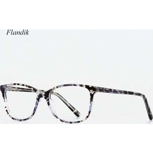 Acetate Optical Glasses Frame Women Fashion Designer Myopia Prescription Eyeglasses Women Full Square Nerd Spectacles Eyewear