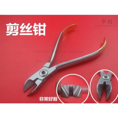 Orthoepdic instrument stanless steel line cut Pet medical instrument cut bone wire gold handle 12cm length