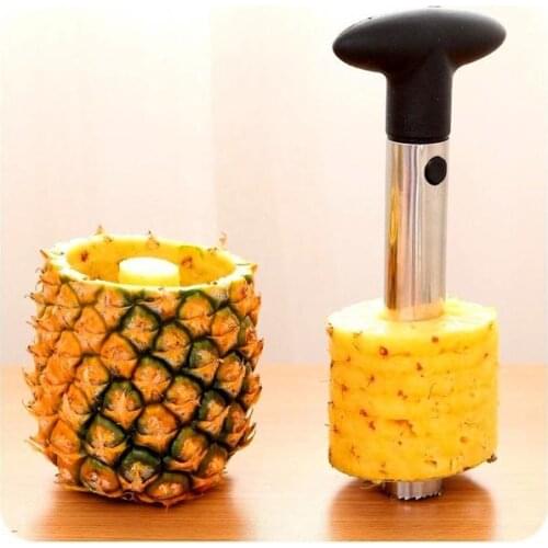 Hot 1pc Stainless Steel Pineapple Corer Peeler Cutter Easy Fruit Parer Cutting Tool Home Kitchen Western Restaurant Accessories