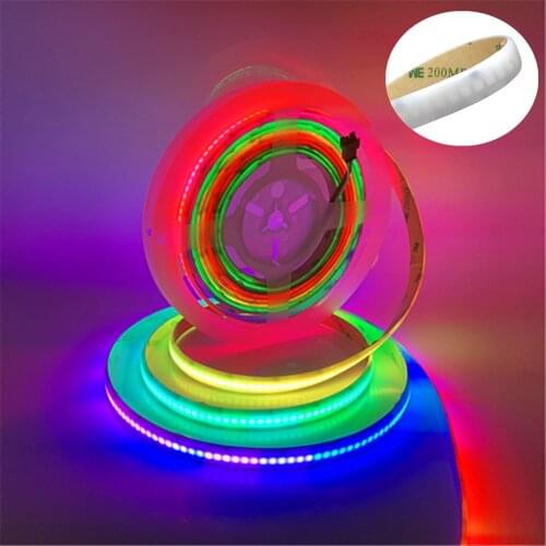 12V WS2811 COB Pixel LED Strip Light 5M 216LEDs/m IP65 Waterproof SMD3535 RGB Dream Color Programmable 16703 Flexible Lamp Tape