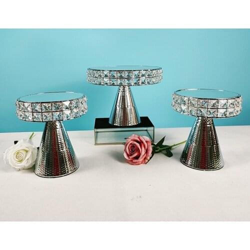 3-Piece Two Usage Cake Stand Set Dessert Display Cupcake Stands with Multiple Free Combination Styles for Baby Shower