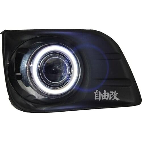 Eosuns Cob Angel Eye Led Daytime Running Light Drl + Halo Fog Lamp + Projector Lens for 2010-12 Toyota Prado 2700/4000/lc/fj150