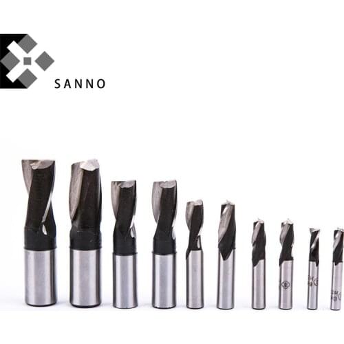 High quality milling cutters with parallel shanks 2 flutes slot end miller diameter 3mm - 20mm cotter mill cutter