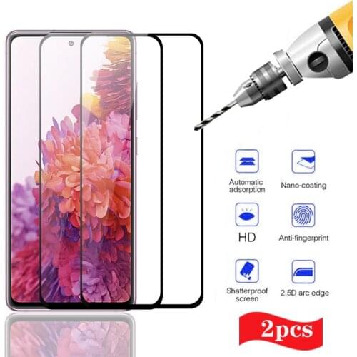 2pcs Tempered glass for samsung galaxy s10lite s10 lite s20fe s20 fe note10lite note10 s 10lite anti-fall screen protection glas