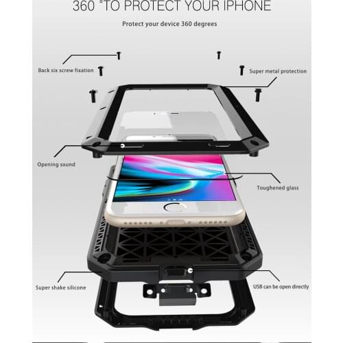 Heavy Duty Protection Armor Metal Aluminum Phone CaseFor IPhone 11 12 12Mini 12 Pro Max XR XS X 6S 7 8 Plus Shockproof Cover