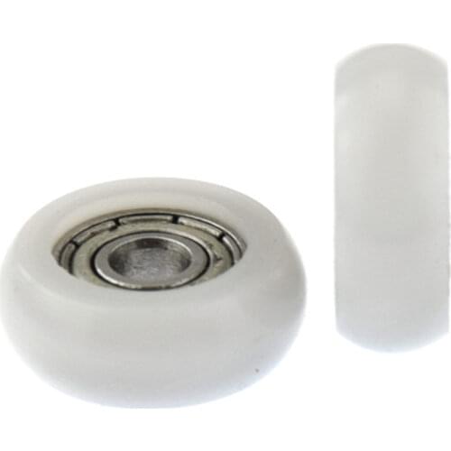 1pcs 4*16*6mm R Type Plastic Covered Small Wheel Nylon Package Pulley With Bearing 604 Pom For 3D Printer Flat Roller Wheel