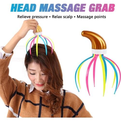 1pc Head Massager Neck Massage Octopus Scalp Stress Relax Spa Healing Health Care Tool Body Head Massage Beauty Tool