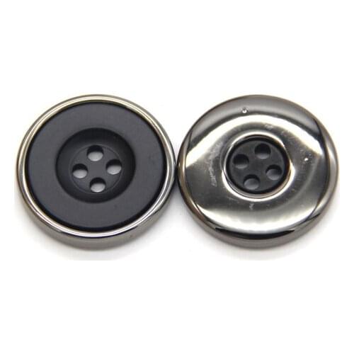 10Pcs 23mm Black Men Suit Buttons 4 Holes Coat Windbreaker DIY Sewing Needlework Accessories Trench Clothing Decor