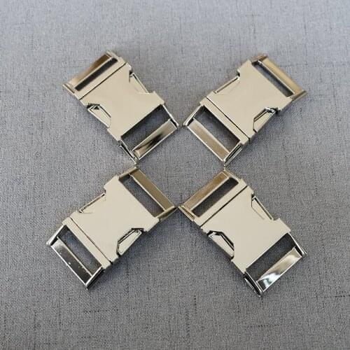 100 Pieces Silver 25mm Buckles Dog Collar Webbing Quick Release Metal Buckle Safety Clasp Outdoor Accessories