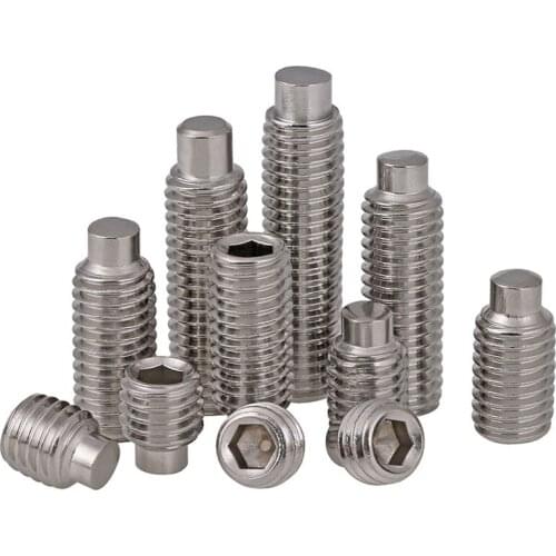 2pcs M16 Allen cylindrical convex end screws hex socket grups screw tightly set grup bolts stainless steel bolt 16mm-50mm long
