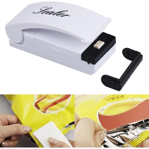2pcs Portable Heat Bag Sealer Seam Welding Mini Heat Sealer Machine For Food Saver Storage Snack Fresh Handheld Kitchen Storage