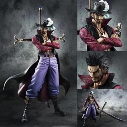 23cm POP It Figure Anime Figure One Piece Dracule Mihawk PVC Action Collection Model Toys Gifts