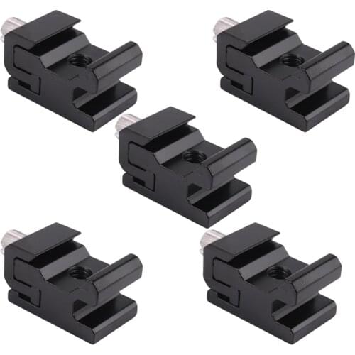 5pcs Camera Metal Cold Shoe Hot Shoe Flash Bracket Mount Adapter With 1/4 Tripod Screw for Light Stand Tripod