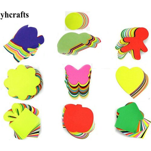 96PCS/LOT.10 design choose,blank paper cards Kindergarten arts and crafts Paper Cutout Stencil Graffiti Early educational craft