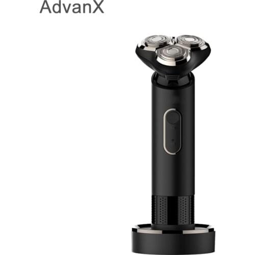 AdvanX Triple Floating Blade Rechargeable Electric Shaver Face Trimmer For Men IPX 6 Cordless With Based