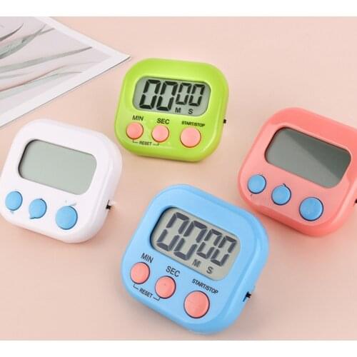 LED Counter Display Alarm Clock Manual Electronic Countdown Sports Magnetic Digital Timer Kitchen Cooking Shower Study Stopwatch