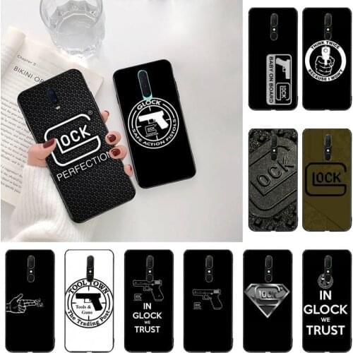 CUTEWANAN Glock Handgun Soft Phone Case Cover For Oppo A5 A9 2020 A5S Reno2 z Renoace 3pro Realme5Pro