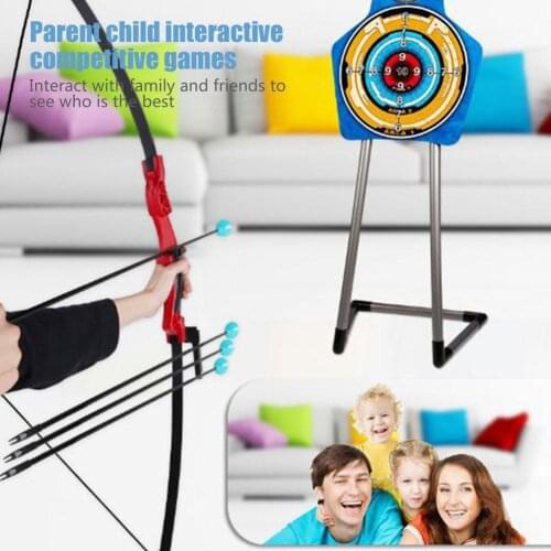 Children Shooting Foldable Bow And Arrows Set Outdoor Toy Sports And Bow Arrows M0J5
