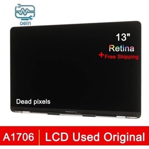 Tested Used Original LCD Screen Display For Apple MacBook Pro 13'' Retina A1706 2016 2017 Assembly Replacement 661-05095