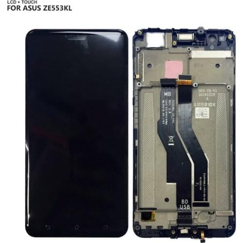 For Asus ZenFone 3 Zoom ZE553KL Z01HDA Touch Screen Digitizer Sensor with LCD Display Panel Assembly + Frame