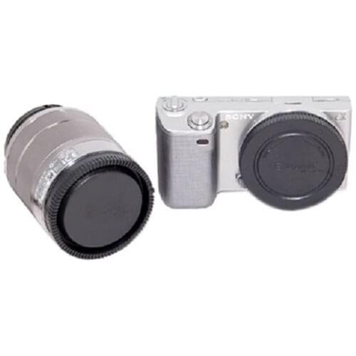 2set Rear Lens Cap & Camera Body Cap Set for E mount NEX 3 5 C3 5N NEX7 A6300 A7R3 A7R4 A7R2 A6500 A6000 A5200 A5100 Camera