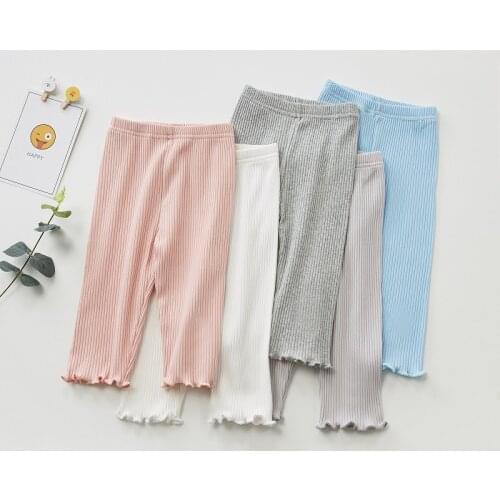 Leggings pants girls safety ribbed pants thin cotton stretch inner leggings TZ17