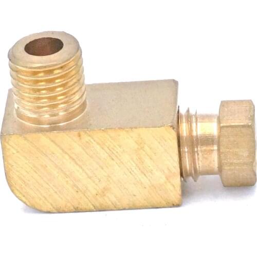 M8*1.0 Male Thread x 4mm OD Tube 90 Degree ELbow Brass Compression Connector Fitting Adapter Pipe fitting For Lube Tubing