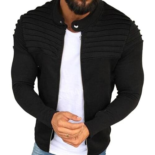 Mens Baseball Jackets Spring Autumn Casual Coats Solid Mens Sportswear Stand Collar Slim Male Bomber Jackets chaqueta hombre