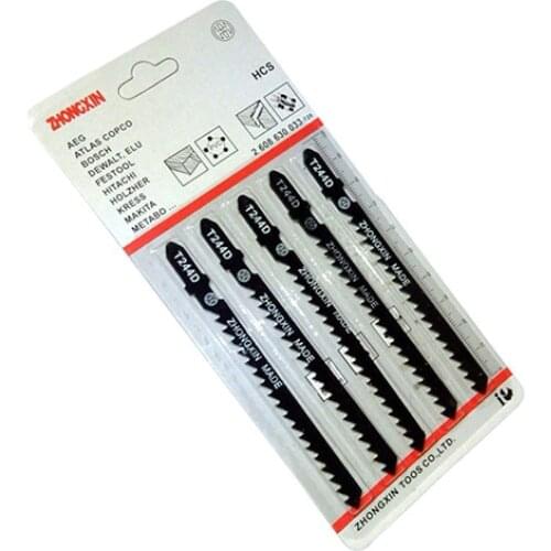 5pcs/lot High Carbon Steel Reciprocating Saw Blade Set Straight Plastic Wood Cutting Jig Saw Jigsaw Blades for Woodworking Tool