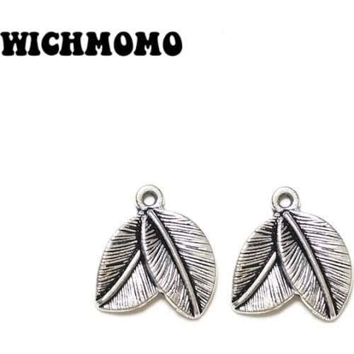 2019 New 15mm 20pieces/bag Zinc Alloy Small Leaves Shape Charms Pendant for Earring Bracelet Jewelry Accessories