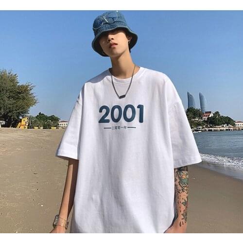 Couple Clothes Female Loose Character O-neck Tees Casual Style Summer T Shirts for Women Fashion Brand Ulzzang Ladies Tops