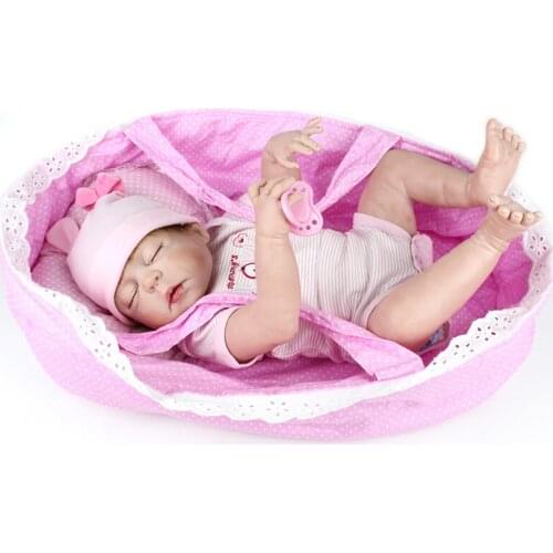 55cm Full Body Silicone Reborn Baby Doll Toys Lifelike Baby-Reborn Princess Doll Child Birthday Christmas Gift Girls Brinquedos