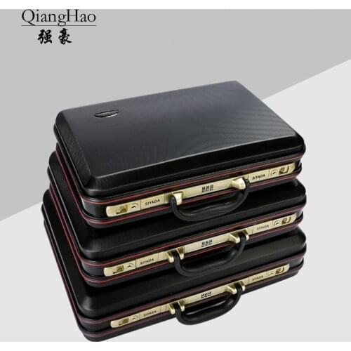 ABS portable password box Aluminum alloy frame briefcase business luggage suitcase toolbox instrument computer box cash case